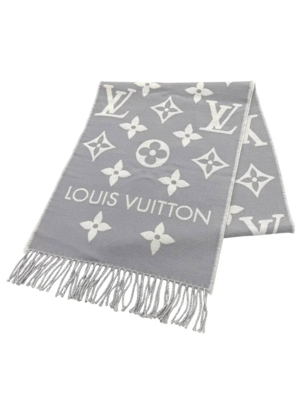 Louis Vuitton Scarf LV Essential Wool Cles Monogram 170 34 Box Included